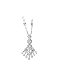 14K White Gold Diamond Necklace