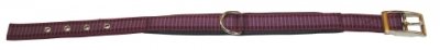 Nylonhalsband DAKOTA brombeer mit Softeinlage und Dornschnalle Gr. 31-39cm/25mm