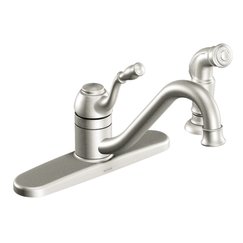 Moen Lindley CA87009CSL One-Handle Low Arc Kitchen Faucet - Classic Stainless
