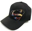 Superman Logo Under Bill Print Skate Fitted Baseball Hat