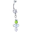 Handcrafted Austrian Crystal Angel August Birthstone Belly Ring