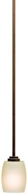 Kichler 3497OZ Mini Pendant Lighting, Bronze 1-Light (5" W x 14" H) 100 Watts