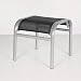Produkt-Bild: Denver Hocker sw/si Gest.:silber/Bezug sw