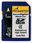 Pro High Speed 153X Secure Digital SDHC Card - 4GB