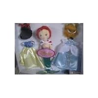 Madame Alexander Disney Princess 12 Tall Cloth Doll Tote Set with Interchangable Outfits of Ariel, Cinderella and Snow White
