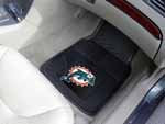Miami Dolphins 18 x 27 Heavy Duty 2-Piece Vinyl Car Mat Set