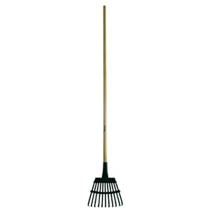 Flexrake 3W Shrub Rake 8-Inch Steel Head with 48-Inch Wood Handle