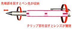 ペン型ルーペ 見えるサー◆ブルー