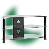 38 Inch Black Finish Plasma LCD TV Stand