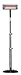 Fire Sense Telescoping Infrared Indoor/Outdoor Heater, Stainless Steel