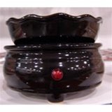 Black CANDLE WARMER 2 piece Tart Warmer by Our Own