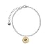 e - 1/2" Disc - Gold Plated Elegant Charm Bracelet [Jewelry]