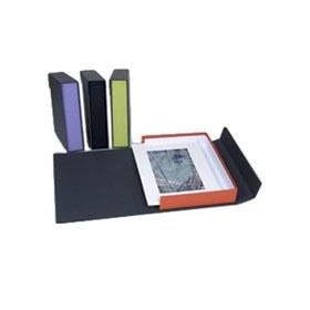 Archival Methods Accent 9 x 12 x 2 Portfolio, Gray Cover / Lilac Blue Tray