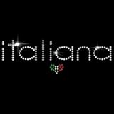 Toddler Bella Long-Sleeve T-Shirt : Italiana - Italian Girl Embellished Rhinestones