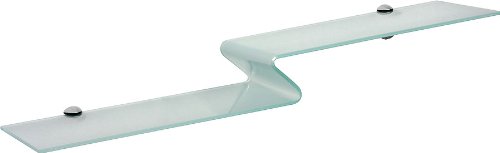 Design Glasregal "Zona" GLAS SATINIERT 65 x 12 cm / Halterungen