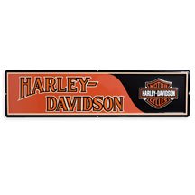 Harley-Davidson&reg; Transportation Tin Sign--NEW for 2009. Embossed tin sign. Measures 6" x 23". Made in the USA. 99351-09V