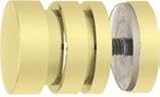 CRL Satin Brass Contemporary Style Single-Sided Shower Door Knob by CR Laurence