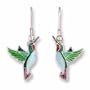 Hummingbird Sterling Silver and Enamel Earrings