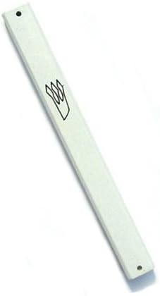 Aluminum Weather-proof Mezuzah Covers (5.7 inches (for12 cm scroll), white)