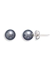 8mm Cultured Tahitian Pearl Stud Earrings with 14K Gold Post