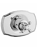 Grohe 19 707 000 Seabury Pressure Balance Valve Trim with Cross Handle, StarLight Chrome