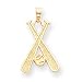 14k Baseball Charm
