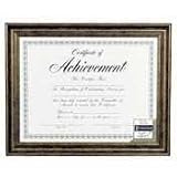 Antique Colored Document Frame w/Certificate, Metal, 8-1/2 x 11, Bronze