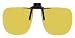 Polycarbonate Clip-on Flip-up Canary Yellow Enhancing Driving Glasses - 56-58mm Wide X 55mm High