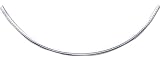 14k White Gold 2mm Omega Necklace