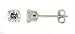 4mm Clear Cz Stud Earrings (Sterling Silver)