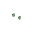 14K Yellow Gold 3 MM Emerald Children's Earring Studs
