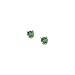 14K Yellow Gold 3 MM Emerald Children's Earring Studs