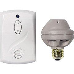 GE 51137 Switch Kit, 3 Piece Wall Ceiling Light with Socket Adaptor-Wall Mount