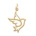 Open Design Dove Pendant or Charm in Gold Vermeil, #8142