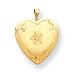 14k Gold Filled With Diamond 2-Frame Heart Locket