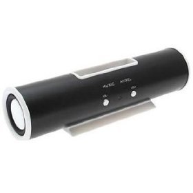 BLACK APPLE IPOD PORTABLE SPEAKER AND DOCKING STATION WITH MAINS POWER ADAPTER - FOR IPHONE, IPOD VIDEO, CLASSIC, TOUCH, NANO, SHUFFLE ALL GENERATIONS PLUS ALL OTHER MP3 AND MP4 PLAYERS - EXPEDITED DELIVERY JUST 50P