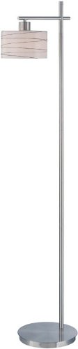 Lite Source LS-81513 Lenza Floor Lamp, Polished Steel with Frost On Sale