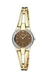 Seiko Solar Swarovski® crystals Brown Dial Women's watch #SUP054