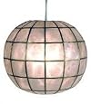 Simple Best Quality Unique Overhead Lighting - 11" Capiz Sea Shell Hanging Ceiling Light Fixture Lamp