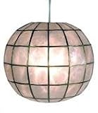Simple Best Quality Unique Overhead Lighting - 11 Capiz Sea Shell Hanging Ceiling Light Fixture Lamp