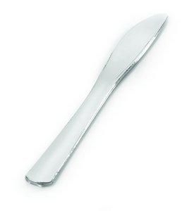 Disposable Silver Knives - 24 Count Silver Plastic Knives