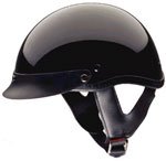 Motorcycle Helmets - Motorcycle Half Helmet DOT 100 Solid Black