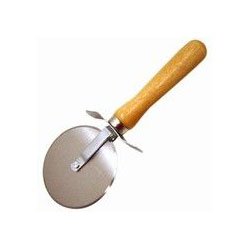 Chef Craft 1 Piece Super Pizza Cutter, Slicer Stainless Steel with 4" Wood Handle