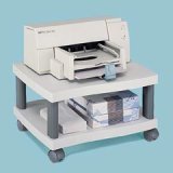 Safco Wave Under Desk Printer Stand - Printer stand - charcoal, attractive light gray