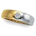 0.10 Carat G/VS2 Round Diamond Wedding Band in 18k Yellow/White Gold