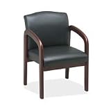 Lorell LLR60470 Guest Chair- 23in.x25-.50in.x33-.50in.- Black-Cherry Frame