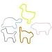 Shaped Rubber Bands Farm Animals Pack of 12 Shapes