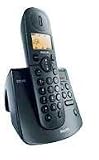 NEW Philips Single Black DECT Digital Cordless Phone and Answering Machine