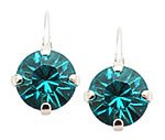 L. Erickson Simple Drop Swarovski Earrings - Indicolite Swarovski