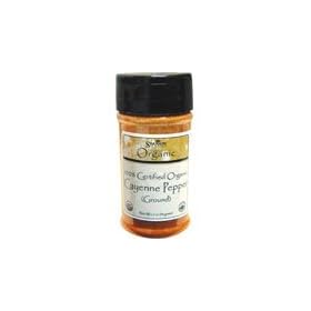 100% Cert Organic Cayenne Pepper-Ground 1.5 oz (42.5 grams) Pwdr